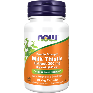 NOW Milk Thistle Extract 300mg 50 Veg Capsules image