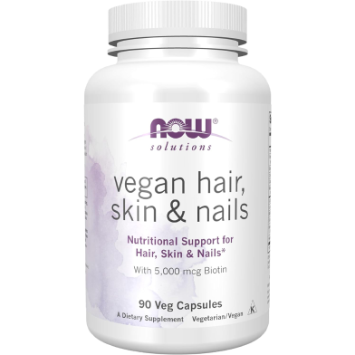 NOW Premium Hair Skin and Nails Vegan 90 Veg Capsules image