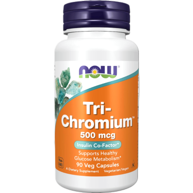 NOW Tri-Chromium 500 mcg with Cinnamon 90 Veg Capsules image