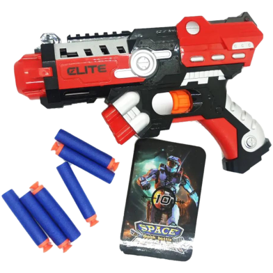 NUB Inspired Plastic Soft Blaster Toy GUN With Suction Target Board (nub_gun_498a_red) image