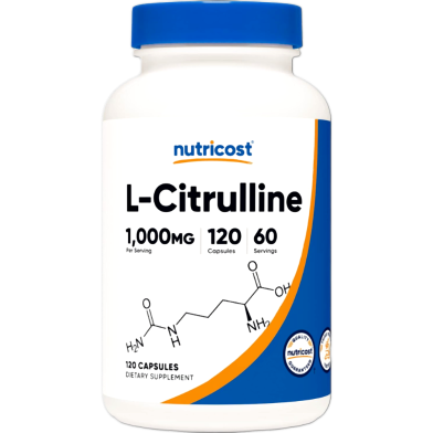 NUTRICOST L-Citrulline 1000 mg Per Serving 60 Serv 120 Capsules image