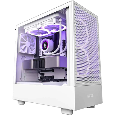 NZXT CC-H51FW-01 H Series H5 Flow Edition ATX Mid Tower Casing - White image
