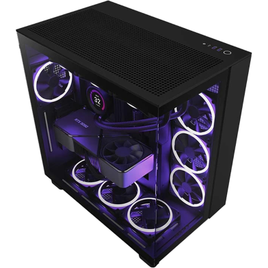 NZXT CM-H91FB-01 H9 Flow Edition ATX Mid Tower Casing - Black image