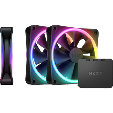 NZXT F120 RGB DUO (Triple Pack) 120mm RGB Casing Fan - Black image