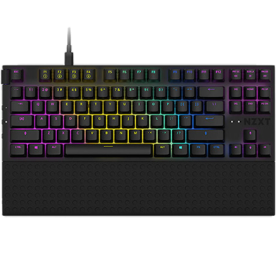 NZXT Function TKL (KB-1TKUS-BR) Red Switch Mechanical Keyboard - Black image