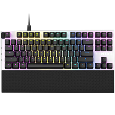 NZXT Function TKL (KB-1TKUS-WR) Red Switch Mechanical Keyboard - White image