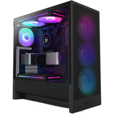 NZXT H5 Flow RGB 2024 Edition Compact ATX Mid-Tower Airflow Casing - Black image