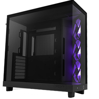 NZXT H6 Flow RGB Compact Dual-Chamber Mid-Tower Airflow Casing - Black image