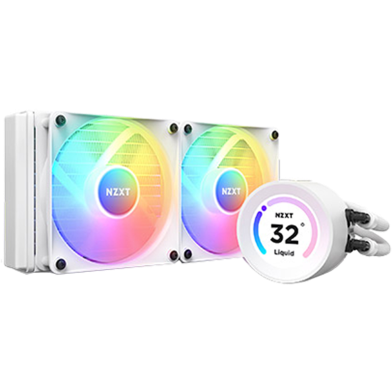 NZXT Kraken Elite 240 RGB CPU Liquid Cooler with LCD Display - White image