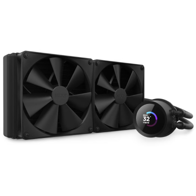 NZX Kraken 280 - 280mm AIO liquid cooler w/ 1.54in. Display and Radiator Fans (Black) image