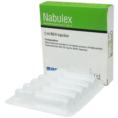 Nabulex 20 mg Injection 2 ml-5's Strip image
