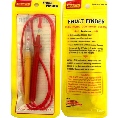 Nahata Fault Finder Electronic Continuity Tester with Button Cells Analog Multimeter image