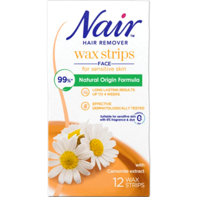 Nair Hair Removal Facial 12Wax Strips image