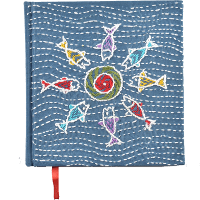 Nakshi Notebook Fish Circle Blue image