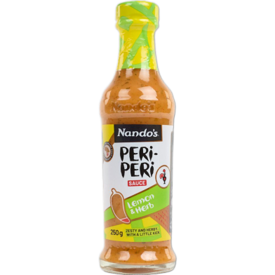 Nando's Peri Peri Lemon And Herb Sauce 250 gm ( Glass Bottle) image
