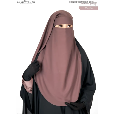 Glam Touch Naomi Two Layer Flap Niqab | image