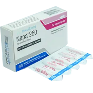 Napa 250 mg - 5's pack Suppository image