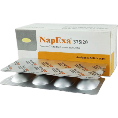 NapExa 375 Mg/20 Mg Tablet-4's Strip image