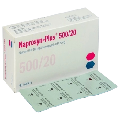 Naprosyn Plus 500 mg Plus 20 8's Strip Tablets image