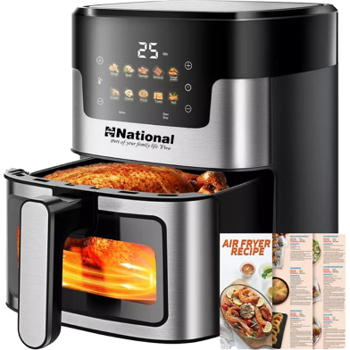 National Air Fryer 12Ltr with Clear Window View and Internal Light image