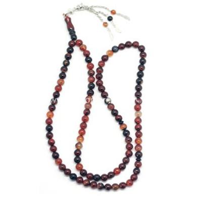 National Impex Aqeeq Stone Tasbih (তসবিহ) - 99 Dana (Choclate Black Color) - Medium Dana image