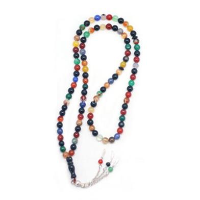 National Impex Aqeeq Stone Tasbih (তসবিহ)- 99 Dana (Multi Color) - Medium Dana image