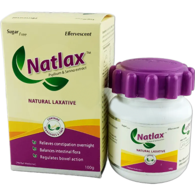 Natlax Effervescent Powder 100gm Container image