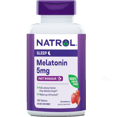 Natrol Fast Dissolve Melatonin 5 mg Strawberry 150 Tablets -523389208 image