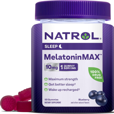 Natrol MelatoninMax Blueberry Gummy 10 mg 50 Gummies -429497205 image