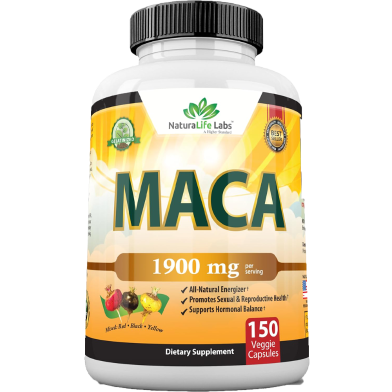NaturaLife Labs Organic Maca 1900 mg 150 Capsules -375817475 image
