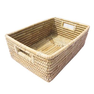 Natural Square Fruit Book Basket Big17x12x6 Inch image