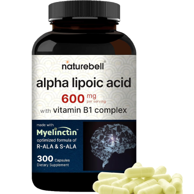 NatureBell Alpha Lipoic Acid 600mg With Vitamin B1 Complex 300 Capsules -505536955 image