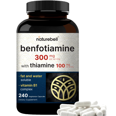 NatureBell Benfotiamine 300mg With Thiamine 100mg 240 Veggie Capsules -482277178 image
