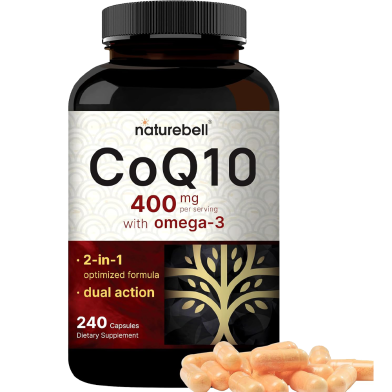 NatureBell CoQ10 400mg With Omega 3 - 240 Capsules -486981171 image