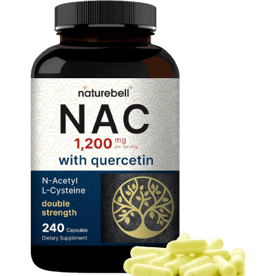NatureBell NAC Supplement 1200 mg Per Serving With Quercetin 240 Capsules -364061982 image