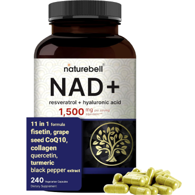 NatureBell NAD plus 1,500mg Per Serving 240 Veggie Capsules -526245301 image