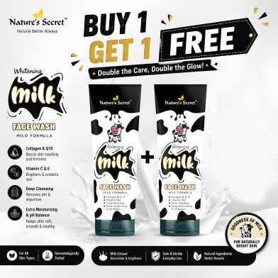 Nature'S Secret Milk Facewash 100ml (Buy 1 Get 1 FREE) image