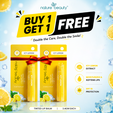 Nature Beauty Icy Lemon Lip Balm 3.4gm (Buy 1 Get 1 FREE) image