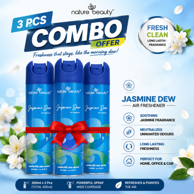 Nature Beauty Jasmine Dew Air Freshener 300ml (3Pcs Combo Offer) image