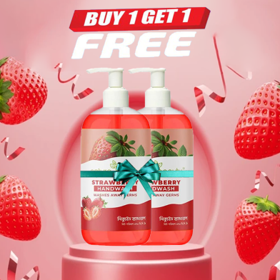 Nature Beauty Strawberry Hand Wash 370 ml (Buy 1 Get 1 FREE) image