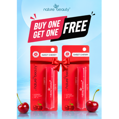 Nature Beauty Sweet Cherry Tinted Lip Balm 3.4gm (Buy 1 Get 1 FREE) image