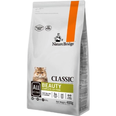 Nature Bridge Classic Beauty Complete Dry Cat Food For All Life Stages 400gm | Dry Cat Food image