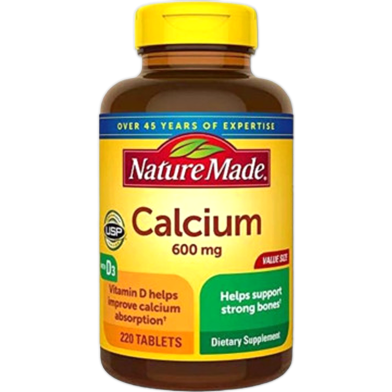Nature Made Calcium 600mg with Vitamin D3 for 220 Tablets image
