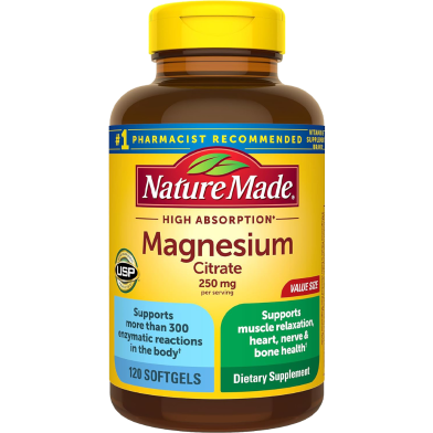 Nature Made Magnesium Citrate 250 mg 120 Softgels -363738546 image