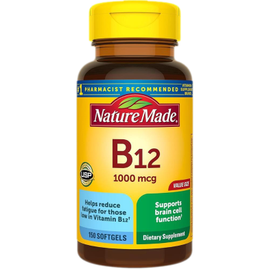 Nature Made Vitamin B12 1000 mcg Supplement - 150 Softgels -326818609 image