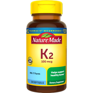 Nature Made Vitamin K2 100mcg Healthy Bone Supplements 30 Softgels image