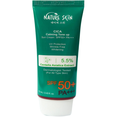 Nature Skin Cica Calming Tone Up Sun Cream SPF 50 Plus PA Plus Plus Plus 72ml image