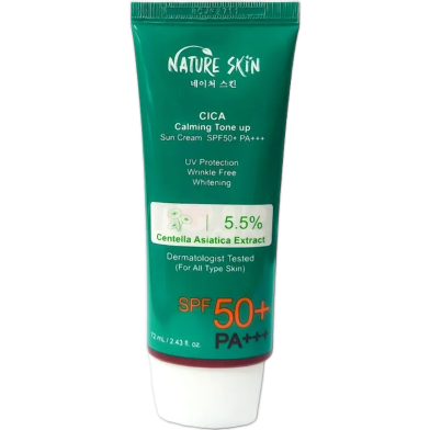 Nature Skin Cica Calming Tone Up Sun Cream SPF50 Plus PA Plus Plus Plus 72ml image