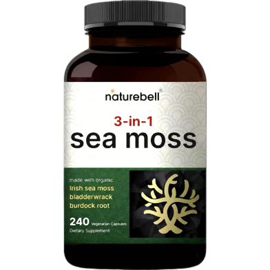 Naturebell 3 In 1 Seamoss 3000mg Capsules 240Pcs image