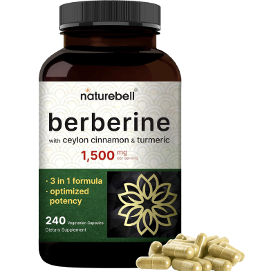 Naturebell Berberine Supplement 1500mg 240 Veggie Capsules -513262732 image